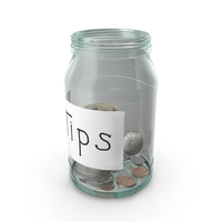 Tip Jar with Money PNG & PSD Images