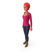 Cartoony Woman Standing PNG & PSD Images