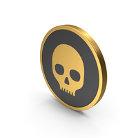 Gold Icon Skull PNG & PSD Images
