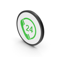 Icon 24 Hours Phone Service PNG & PSD Images