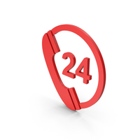 Symbol 24 Hours Phone Service Red PNG & PSD Images