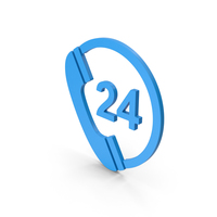 Symbol 24 Hours Phone Service Blue PNG & PSD Images