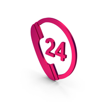 Symbol 24 Hours Phone Service Metallic PNG & PSD Images