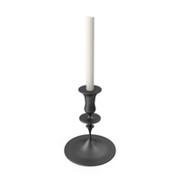 Candlestick with Candle PNG & PSD Images