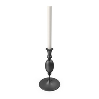 Candlestick with Candle PNG & PSD Images