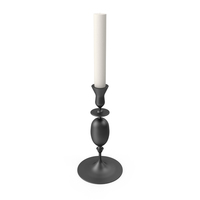 Candlestick with Candle PNG & PSD Images