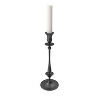 Candlestick with Candle PNG & PSD Images