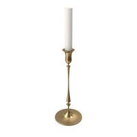 Gold Candlestick with Candle PNG & PSD Images