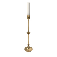 Gold Candlestick with Candle PNG & PSD Images