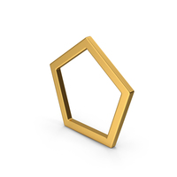 Symbol Pentagon Gold PNG & PSD Images