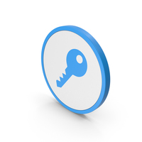 Icon Key Blue PNG & PSD Images