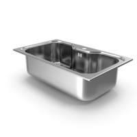 Wide Single Bowl Stainless Steel Inset Sink PNG & PSD Images