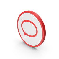 Icon Speech Bubble Red PNG & PSD Images