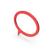 Symbol Speech Bubble Red PNG & PSD Images