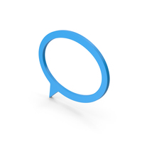 Symbol Speech Bubble Blue PNG & PSD Images