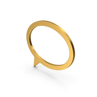 Symbol Speech Bubble Gold PNG & PSD Images