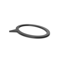 Black Symbol Speech Bubble PNG & PSD Images