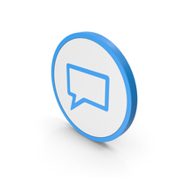Icon Speech Bubble Blue PNG & PSD Images