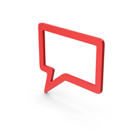 Symbol Speech Bubble Red PNG & PSD Images