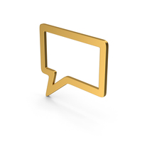 Symbol Speech Bubble Gold PNG & PSD Images