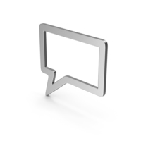 Symbol Speech Bubble Silver PNG & PSD Images