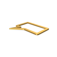 Gold Symbol Speech Bubble PNG & PSD Images
