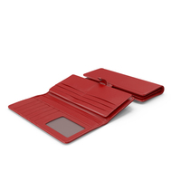 Women Long Wallet Red Leather Set PNG & PSD Images