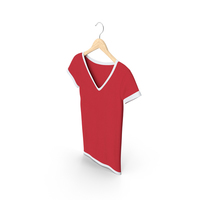Female V Neck Hanging White And Red PNG & PSD Images