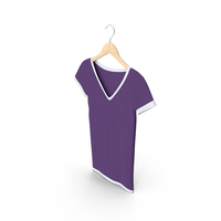 Female V Neck Hanging White And Purple PNG & PSD Images