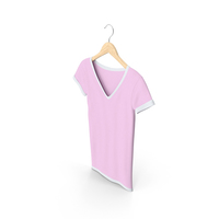 Female V Neck Hanging White And Pink PNG & PSD Images