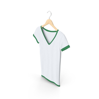 Female V Neck Hanging White And Green PNG & PSD Images