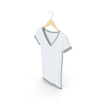Female V Neck Hanging White And Gray PNG & PSD Images