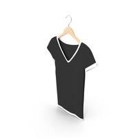 Female V Neck Hanging White And Black PNG & PSD Images