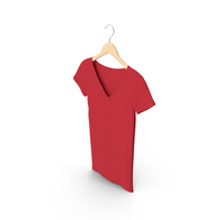 Female V Neck Hanging Red PNG & PSD Images
