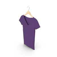 Female V Neck Hanging Purple PNG & PSD Images