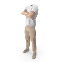 Outfit  Beige Crossed Arms Pose PNG & PSD Images