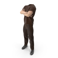Outfit Brown Arms Crossed Pose PNG & PSD Images
