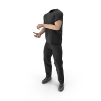 Outfit Black Carrying Pose PNG & PSD Images
