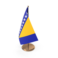 Bosnia and Herzegovina Desk Flag PNG & PSD Images