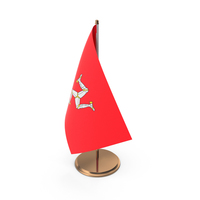 Isle of Man Desk Flag PNG & PSD Images