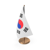 South Korea Desk Flag PNG & PSD Images