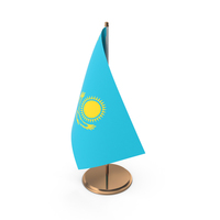 Kazakhstan Desk Flag PNG & PSD Images