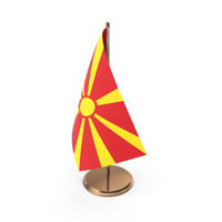 North Macedonia Desk Flag PNG & PSD Images