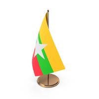 Myanmar Desk Flag PNG & PSD Images