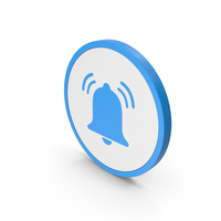Icon Alarm Bell Ring Blue PNG & PSD Images