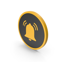 Icon Alarm Bell Ring Yellow PNG & PSD Images