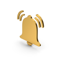 Symbol Alarm Bell Ring Gold PNG & PSD Images