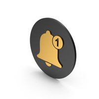 Notification Gold Icon PNG & PSD Images