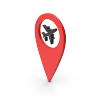Pinpoint Airport Red PNG & PSD Images