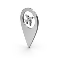 Pinpoint Airport Silver PNG & PSD Images